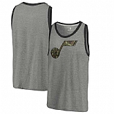 Utah Jazz Fanatics Branded Camo Collection Prestige Tri-Blend Tank Top - Heathered Gray,baseball caps,new era cap wholesale,wholesale hats